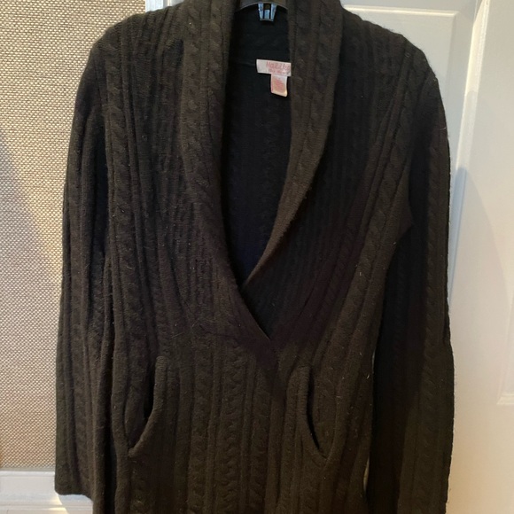 100% cashmere cable knit, tunic length sweater - Picture 4 of 5